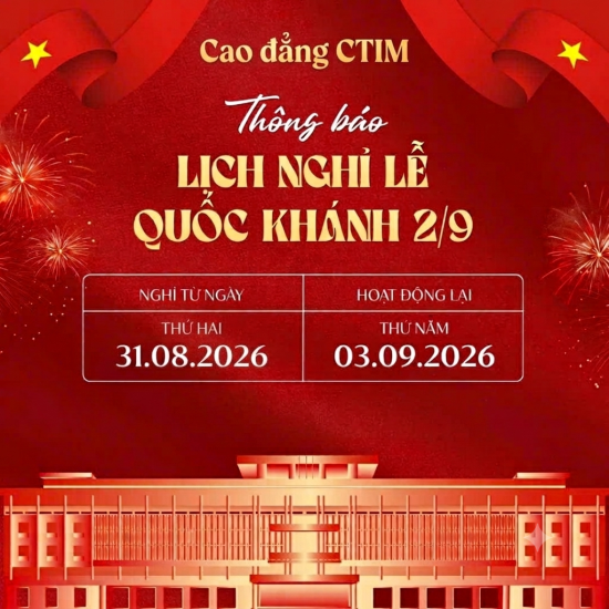 Thông báo nghỉ lễ Quốc khánh 02-09 năm 2026